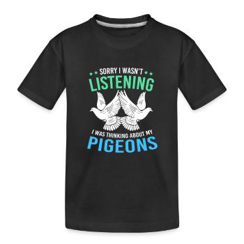 Pigeons pigeons - T-shirt bio Premium Enfant - noir - Devant