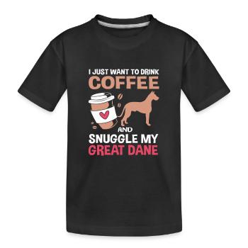 Dogue allemand - T-shirt bio Premium Enfant - noir - Devant