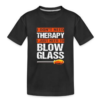 souffleur de verre - T-shirt bio Premium Enfant - noir - Devant