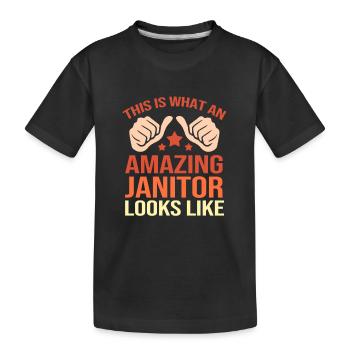 Hausmeister - Kinder Premium Bio T-Shirt - Schwarz - Vorne