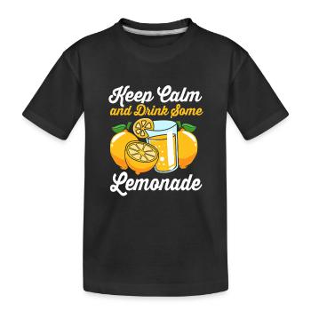 Limonade, stand de limonade, citron, citron - T-shirt bio Premium Enfant - noir - Devant