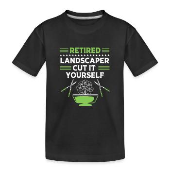 Paysagiste Jardinier Jardinier Jardinier - T-shirt bio Premium Enfant - noir - Devant