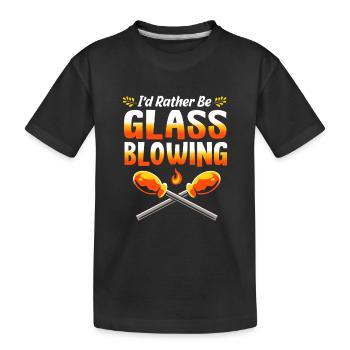 Verre soufflé - T-shirt bio Premium Enfant - noir - Devant