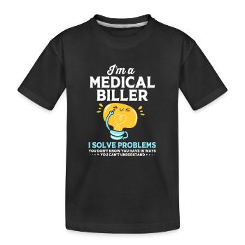 Medizin Coder - Kinder Premium Bio T-Shirt - Schwarz - Vorne