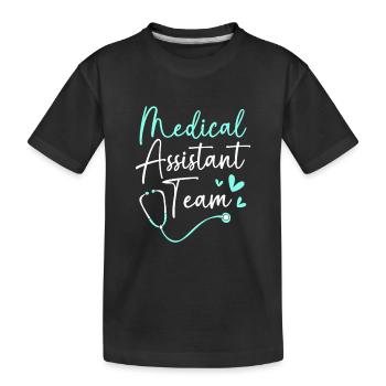 Medizin Mediziner MFA Team - Kinder Premium Bio T-Shirt - Schwarz - Vorne