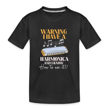Harmonica - T-shirt bio Premium Enfant - noir - Devant