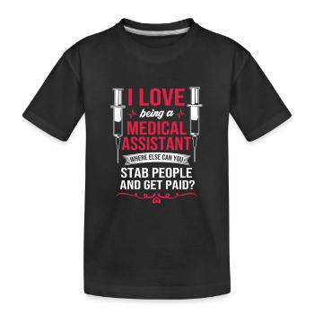 Assistant médical MFA - T-shirt bio Premium Enfant - noir - Devant