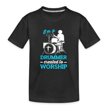 Baguettes Tambours Tambours Batteurs - T-shirt bio Premium Enfant - noir - Devant