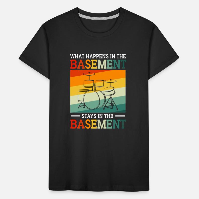 Drummer Drum Drumsticks Kids' Premium Organic T-Shirt