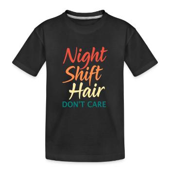 Nachtschicht Krankenschwester Krankenhaus Pflege - Kinder Premium Bio T-Shirt - Schwarz - Vorne