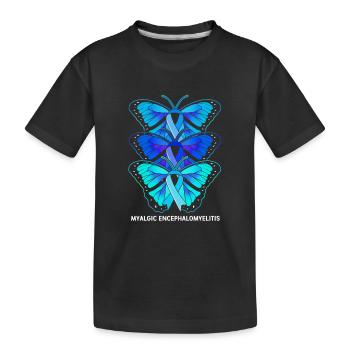 ME CFS - Kids' Premium Organic T-Shirt - black - Front