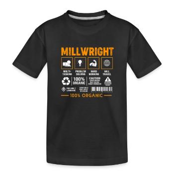 Schlosser Mechaniker Maschinenbau CNC - Kinder Premium Bio T-Shirt - Schwarz - Vorne
