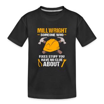 CNC Mechaniker Maschinenbau Schlosser - Kinder Premium Bio T-Shirt - Schwarz - Vorne