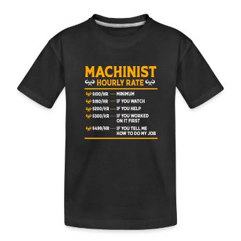 Locksmith Mechanic CNC Mechanical Engineering - Kids' Premium Organic T-Shirt - black - Front