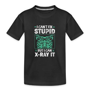 MRI Radiologist Radiology Rad Tech X-ray - Kids' Premium Organic T-Shirt - black - Front
