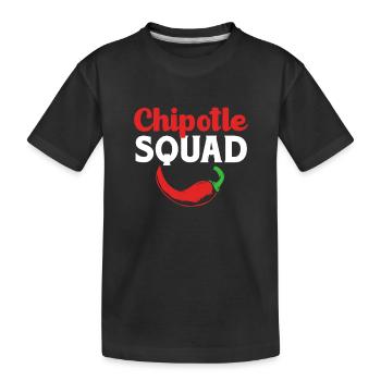 Chipotle Chilli Jalapeno Scharf Chili Chilischote - Kinder Premium Bio T-Shirt - Schwarz - Vorne