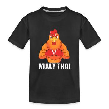 Muay thai Kickboxer Kickboxing Thai boxing - Kinder Premium Bio T-Shirt - Schwarz - Vorne
