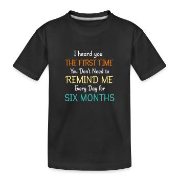 Faul Prokrastination Faulenzer Faulheit - Kinder Premium Bio T-Shirt - Schwarz - Vorne