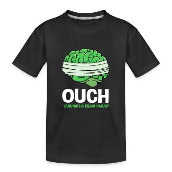 Traumatic brain injury, traumatic brain injury, car accident - Kids' Premium Organic T-Shirt - black - Front