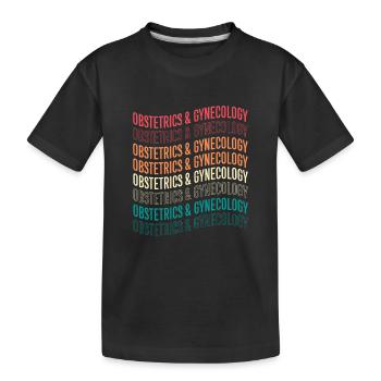 Midwife Obgyn Obstetrics - Kids' Premium Organic T-Shirt - black - Front