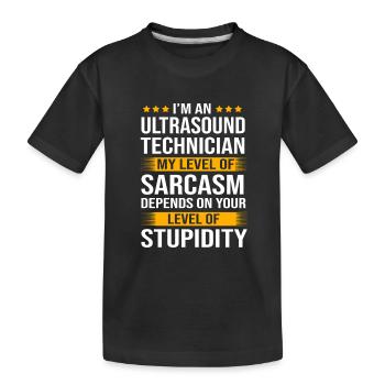 Technicien en ultrasons Technicien en ultrasons - T-shirt bio Premium Enfant - noir - Devant