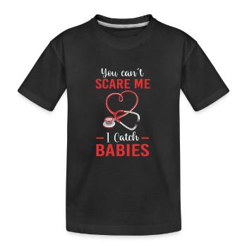Schwangerschaft Krankenhaus Krankenschwester - Kinder Premium Bio T-Shirt - Schwarz - Vorne