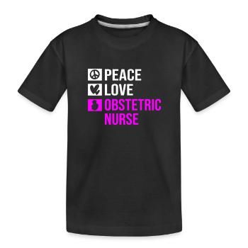 Infirmière Hôpital de Grossesse - T-shirt bio Premium Enfant - noir - Devant