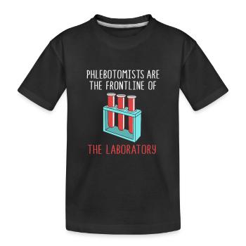 Pflege Pfleger Pflegerin Blutentnahme Phlebotomist - Kinder Premium Bio T-Shirt - Schwarz - Vorne