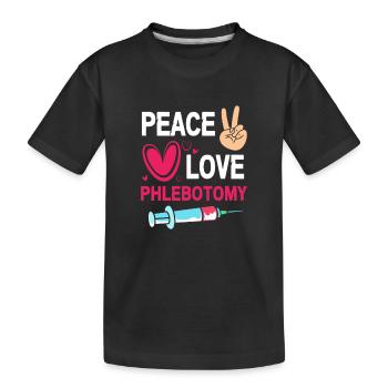 Phlebotomist Pflege Pfleger Pflegerin Blutentnahme - Kinder Premium Bio T-Shirt - Schwarz - Vorne