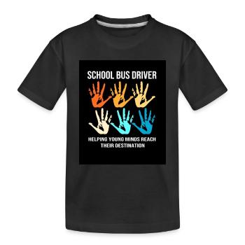 School Bus Bus Driver School Bus Driver - Kids' Premium Organic T-Shirt - black - Front