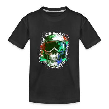 Ski Skull Lunettes de ski - T-shirt bio Premium Enfant - noir - Devant
