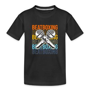 Beatbox - Kids' Premium Organic T-Shirt - black - Front