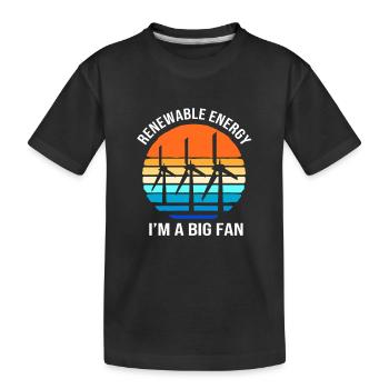 Solar Photovoltaik Solarzelle Erneuerbare Energien - Kinder Premium Bio T-Shirt - Schwarz - Vorne
