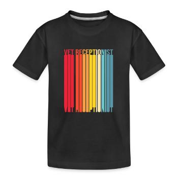 Vétérinaire, Secrétaire, Vétérinaire, Réceptionniste - T-shirt bio Premium Enfant - noir - Devant