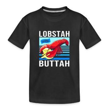 Homard Fruits de mer Homard du Maine Langouste - T-shirt bio Premium Enfant - noir - Devant