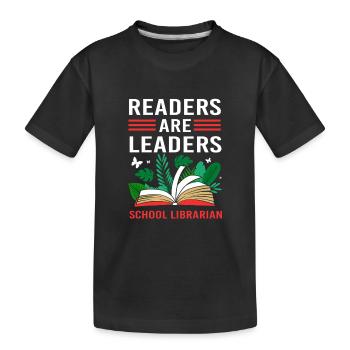 Lesen Bibliothek Leseratte - Kinder Premium Bio T-Shirt - Schwarz - Vorne
