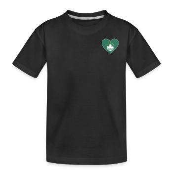 Cœur de drapeau de Macao - T-shirt bio Premium Enfant - noir - Devant