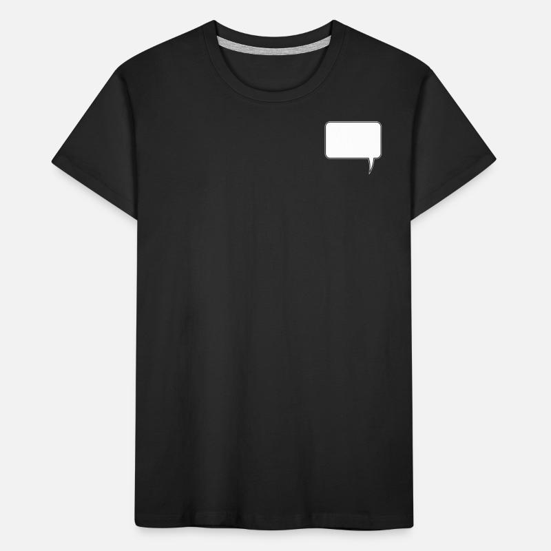 Conception rectangulaire de bulle de dialogue T-shirt bio Premium Enfant