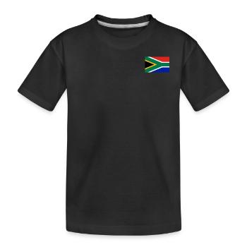 Drapeau de l’Afrique du Sud - T-shirt bio Premium Enfant - noir - Devant