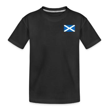 Schottland Flagge - Kinder Premium Bio T-Shirt - Schwarz - Vorne
