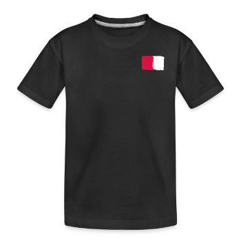 Rot und Weiß used look - Kinder Premium Bio T-Shirt - Schwarz - Vorne