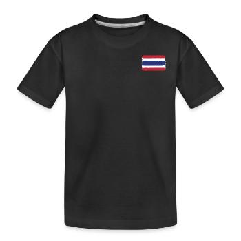 Thailand flag used look - Kids' Premium Organic T-Shirt - black - Front