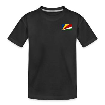 Seychelles Flag Flag - Kids' Premium Organic T-Shirt - black - Front