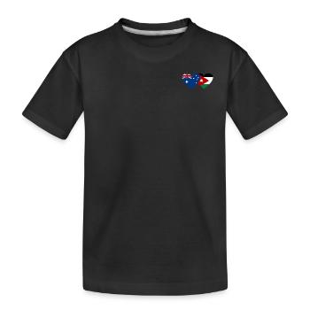 Australie Jordanie Flag Heart - T-shirt bio Premium Enfant - noir - Devant