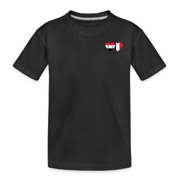 Syrie France Flag Coeur - T-shirt bio Premium Enfant - noir - Devant