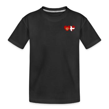 Montenegro Denmark flag - Kids' Premium Organic T-Shirt - black - Front