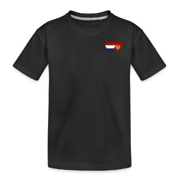 Drapeau du Monténégro néerlandais - T-shirt bio Premium Enfant - noir - Devant