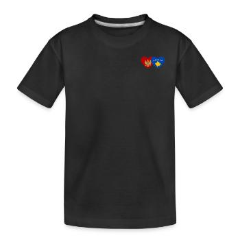 Montenegro Kosovo Flag - Kids' Premium Organic T-Shirt - black - Front