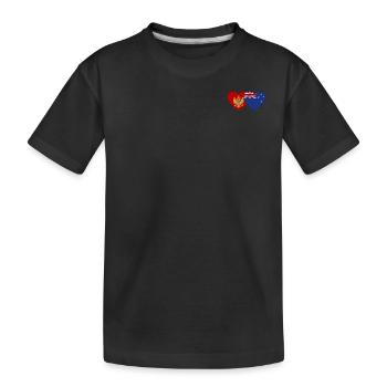 Montenegro Neuseeland Flagge - Kinder Premium Bio T-Shirt - Schwarz - Vorne