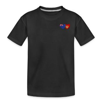 Drapeau du Monténégro néo-zélandais - T-shirt bio Premium Enfant - noir - Devant